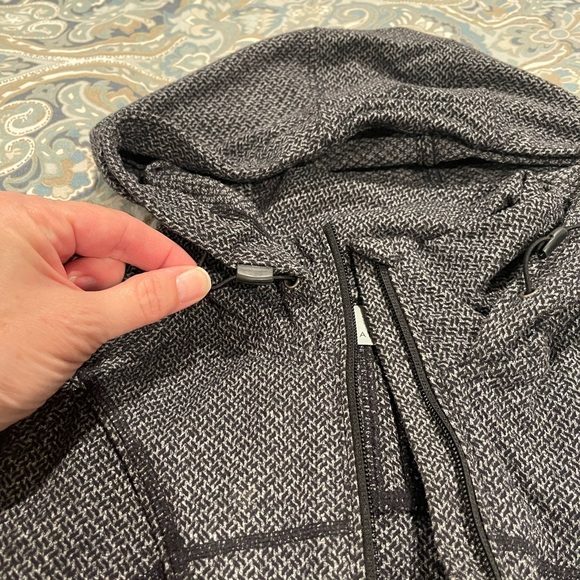 Athleta Long Zip Up Dark Grey Jacket - Picture 4 of 6